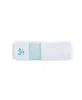 Банное полотенце из турецкого хлопка размером 55 x 28 дюймов с веревочной полосой и каймой Brooks Brothers, синий