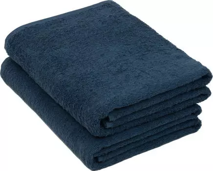 Банное полотенце набор из 2 шт Zollner, темно-синий
