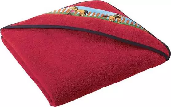 Банное полотенце с капюшоном 71322 Erwin Mller, красный