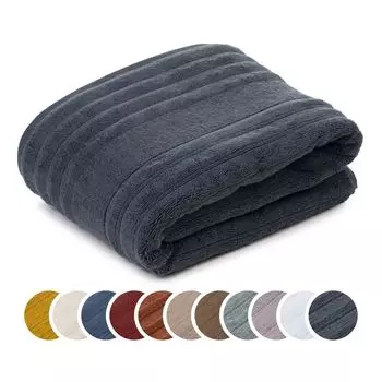 Банное полотенце Sleepling Darling люкс из органического хлопка, серия Marseille, 770 гр/м, 100 х 150 см, kotex, впитывающее, быстросохнущее, антрацит., серый