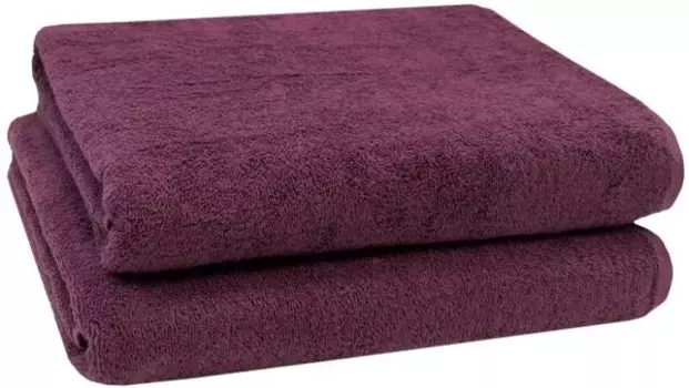 Банное полотенце Zollner 00000321 2 шт, 100x1x150 см, бордовый