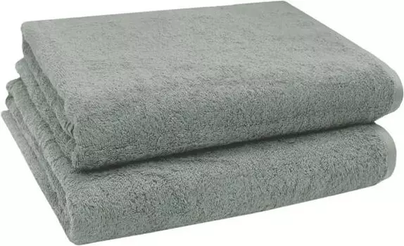 Банное полотенце Zollner 00000321 2 шт, 100x1x150 см, светло-серый
