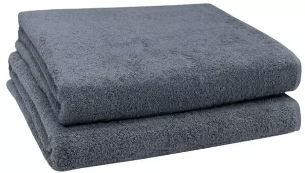 Банное полотенце Zollner 00000321 2 шт, 100x1x150 см, серый