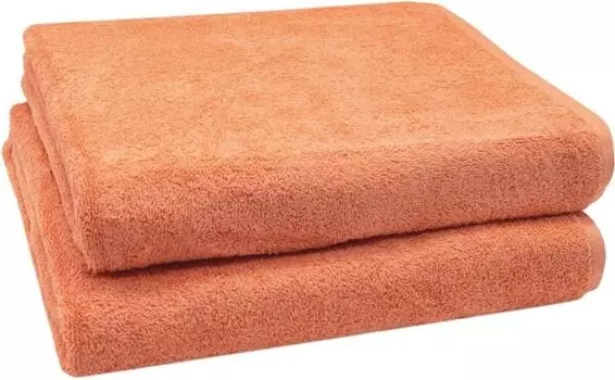Банное полотенце Zollner 00000321 2 шт, 100x1x150 см, оранжевый