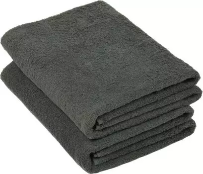 Банное полотенце Zollner 00000528 2 шт, 100x1x150 см, антрацитовый