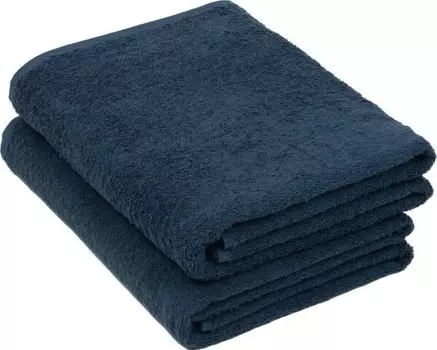 Банное полотенце Zollner 00000528 2 шт, 100x1x150 см, темно-синий