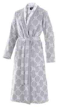 Банный халат 36/38 женский Joop!, серебряный/белый