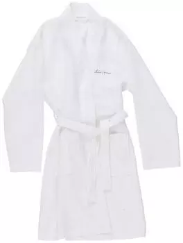 Банный халат Bio:Vio, белый/светло-серый