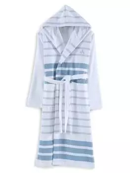 Банный халат Brooks Brothers из турецкого хлопка в полоску, оранжевый