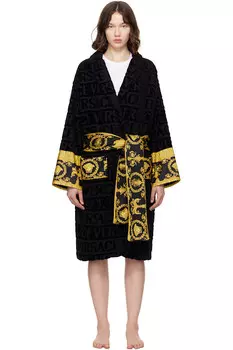 Банный халат I heart baroque Versace, черный