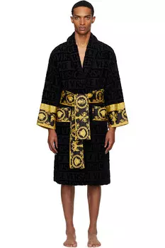 Банный халат I heart baroque Versace, черный