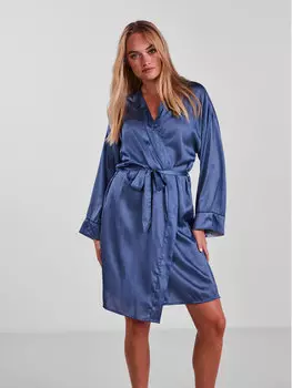 Банный халат Pieces, синий