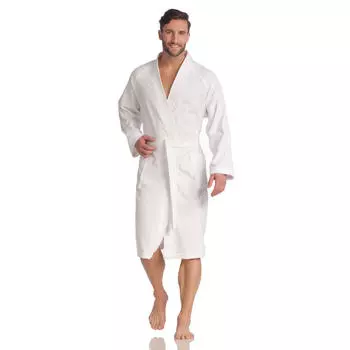 Банный халат xs унисекс Vossen, белый