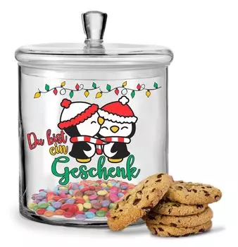 Баночка для печенья Леонардо с УФ-печатью Вам в подарок Gravurzeile