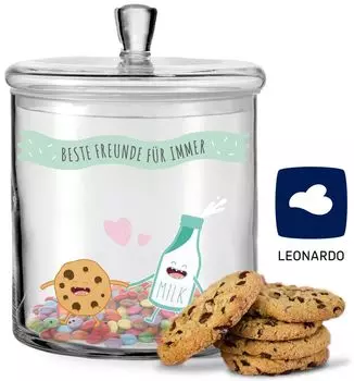Баночка для печенья Леонардо с УФ-печатью Друзья навсегда Gravurzeile