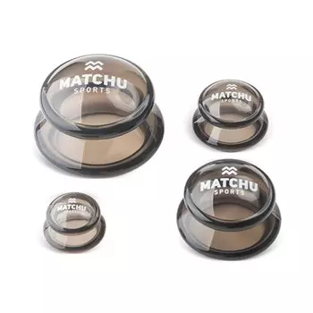 Баночный массажный набор - 4 баночки. MATCHU SPORTS, Серый