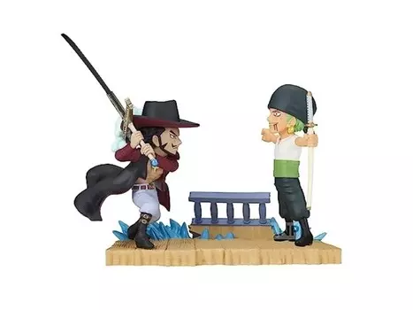 Banpresto BP88603P Статуэтка Ророноа Зоро против Дракулы Михока, цельная, истории из бревна, 7 см, разноцветная, коллекционная со всего мира Inna marka