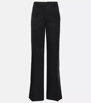 Bany шерстяные брюки с высокой посадкой THE ROW, черный