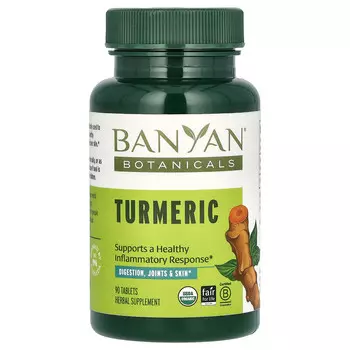 Banyan Botanicals, Куркума, 1000 мг, 90 таблеток (500 мг в каждой таблетке)