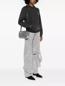 Bao Bao Issey Miyake сумка через плечо с геометричными вставками, серебристый