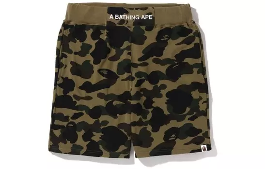 BAPE 1st Camo спортивные шорты SS23 зеленые A Bathing Ape, зеленый
