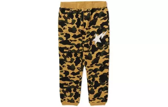 BAPE 1st Camo спортивные штаны A Bathing Ape, желтый