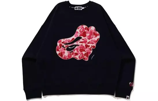 BAPE ABC Camo Patch Свободный крой Круглый вырез A Bathing Ape, черный
