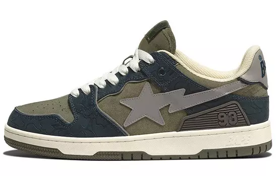 BAPE Bape SK8 Sta армейский зеленый темно-синий A Bathing Ape