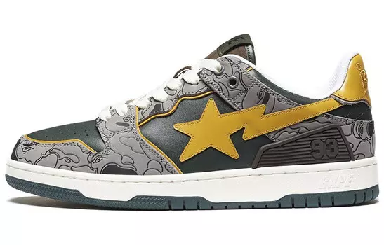 BAPE Bape SK8 Sta Серый Горчичный Желтый A Bathing Ape
