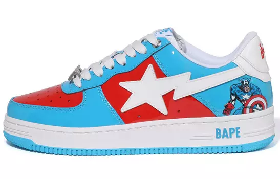 BAPE Bape Sta Low Marvel Comics Капитан Америка A Bathing Ape
