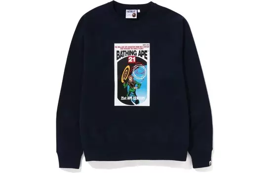 BAPE Bathing Ape Свободный крой 21-го века с круглым вырезом A Bathing Ape, синий