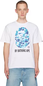 BAPE Белая камуфляжная футболка ABC