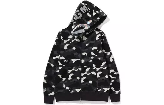 BAPE City Camo Shark Толстовка с капюшоном на молнии SS24 A Bathing Ape, серый