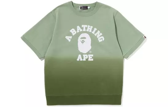 BAPE College Gradation S/S Толстовка с круглым вырезом A Bathing Ape, зеленый