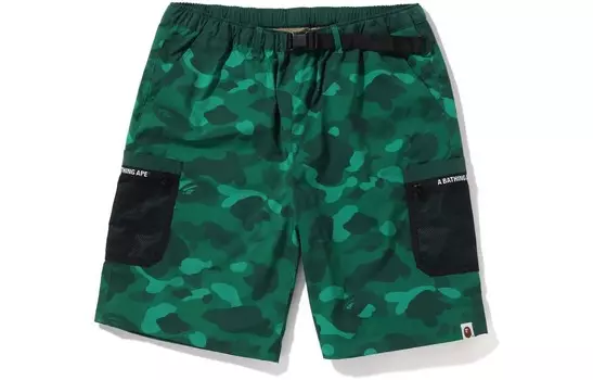 BAPE Цветные камуфляжные шорты с сетчатым карманом SS22 A Bathing Ape, зеленый