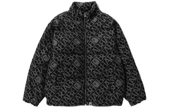 BAPE Denim Monogram Пуховик A Bathing Ape, черный