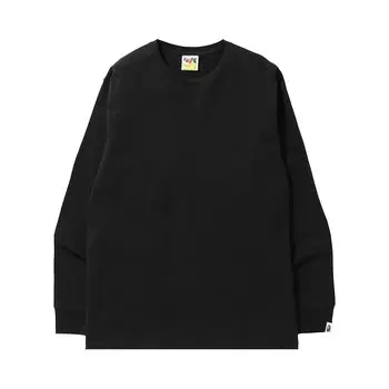 BAPE Футболка с длинными рукавами Ape Head One Point, цвет Черный