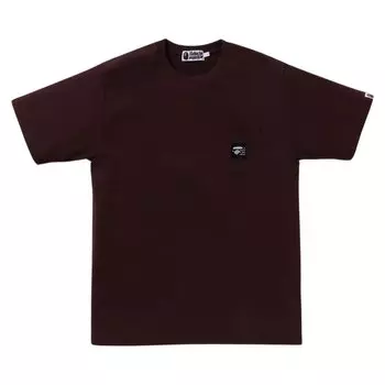BAPE Футболка с карманами и этикеткой Bathing Ape, бордовый цвет