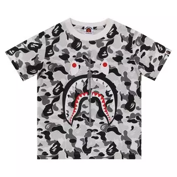 BAPE Kids Футболка ABC Camo Shark, Серая