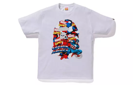 BAPE Marvel Футболка унисекс A Bathing Ape