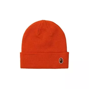 BAPE Одноточечная вязаная шапка Ape Head, оранжевая