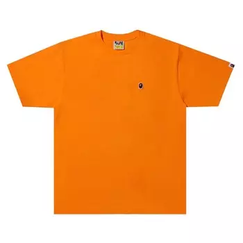 BAPE Однотонная футболка Ape Head, оранжевая