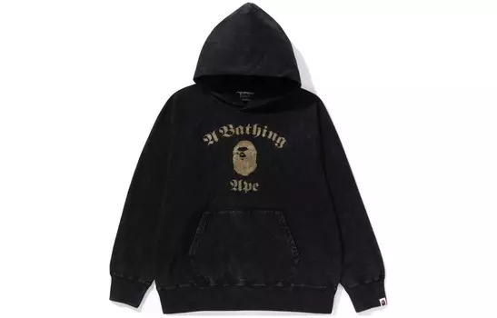 BAPE Overdye Pullover Свободный крой с капюшоном A Bathing Ape, черный