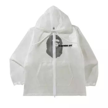 BAPE Прозрачная куртка с капюшоном Прозрачный