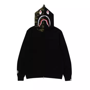 BAPE Shark Толстовка на молнии во всю длину, цвет Черный