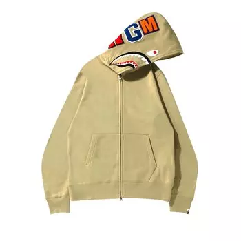 BAPE Shark Толстовка на молнии во всю длину, Бежевый