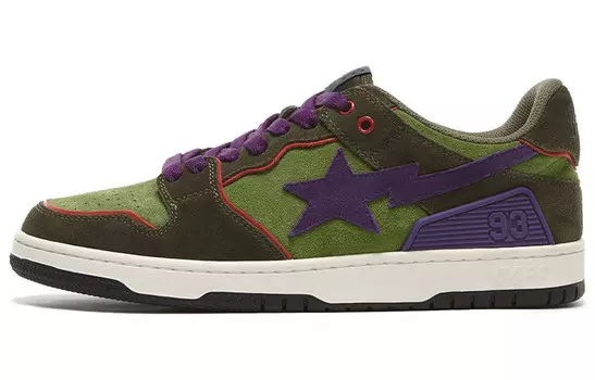 BAPE Sk8 Sta Темно-фиолетовый Зеленый A Bathing Ape