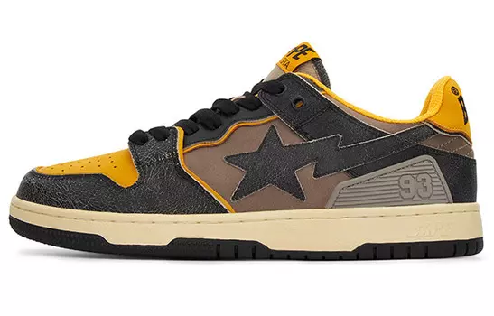 Bape SK8 Sta Vintage Черный Желтый A Bathing Ape