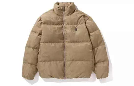 BAPE Тональный однотонный камуфляжный пуховик A Bathing Ape, черный