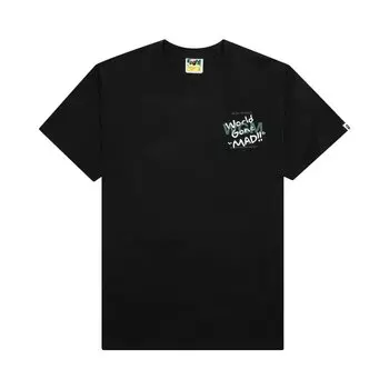 BAPE Woodland Camo WGM Футболка с головой обезьяны, черная